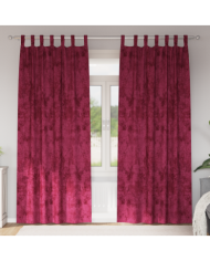 Set de 2 rideaux en velours avec œillets bordeaux 225x140 cm | Mobilier & Déco