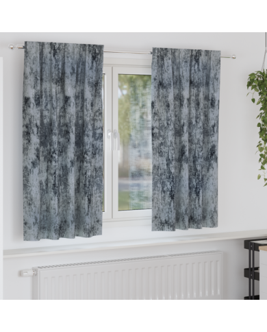 Rideaux en Velours 2 pcs avec œillets Gris Argenté 175x140 cm | Mobilier & Déco