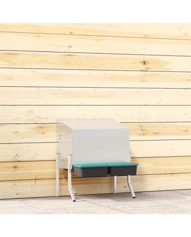 Nichoir à poules2 compartiments avec pieds en acier galvanisé | Mobilier & Déco