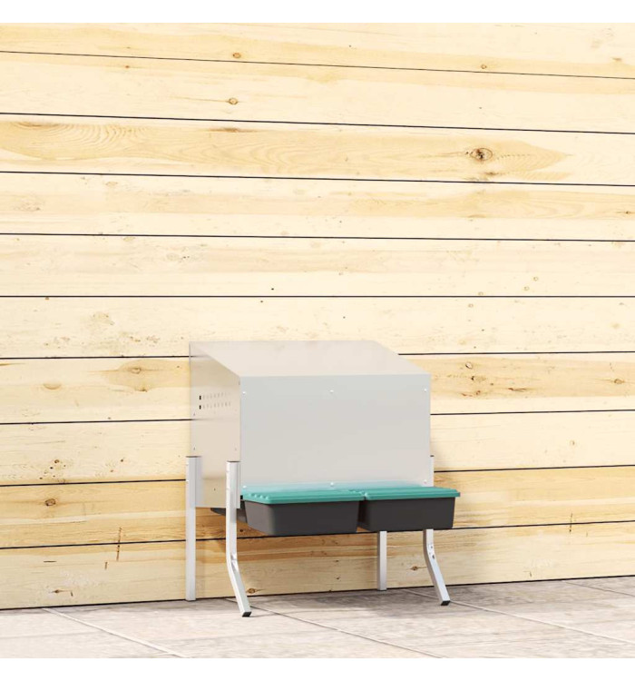 Nichoir à poules2 compartiments avec pieds en acier galvanisé | Mobilier & Déco