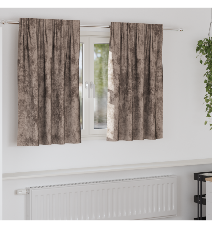 Rideaux 2 pcs avec œillets Cappuccino 140x140 cm | Mobilier & Déco