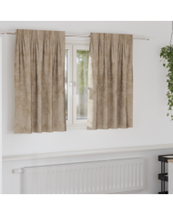 Rideaux en velours 2 pcs avec œillets Champagne 140x140 cm | Mobilier & Déco