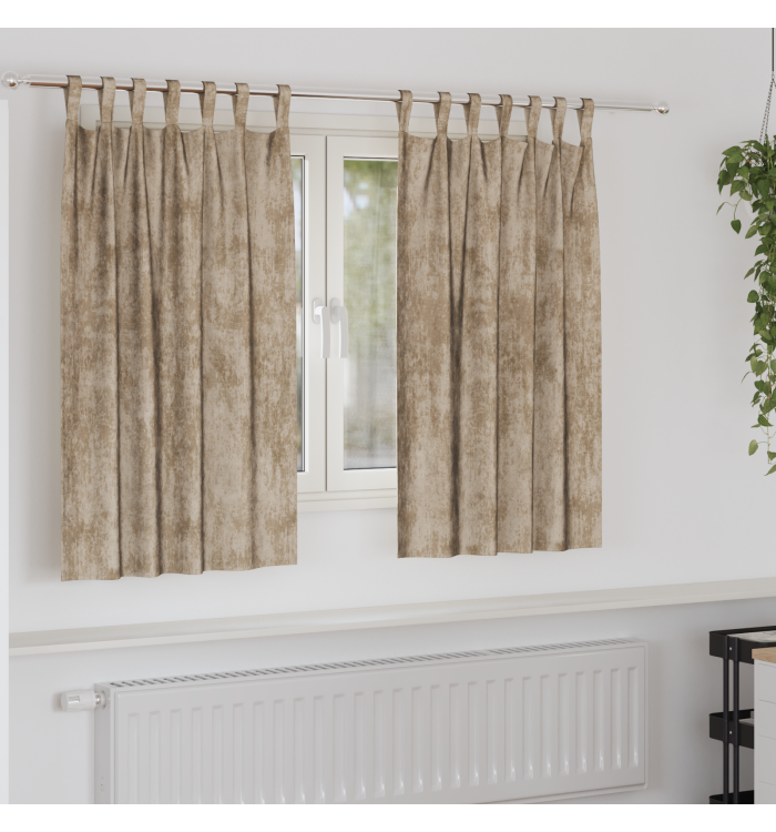 Rideaux 2 pcs avec œillets Champagne 140x140 cm | Mobilier & Déco