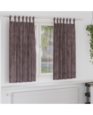 Rideaux en Velours 2 pcs avec Œillets Marron 175x140 cm | Mobilier & Déco