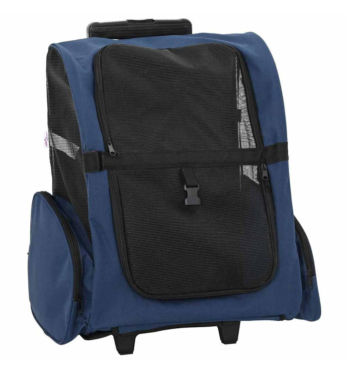 Chariot pour animaux de compagnie 3 en 1 Design Bleu 48 x 32 x 57 cm Tissu Oxford | Mobilier & Déco