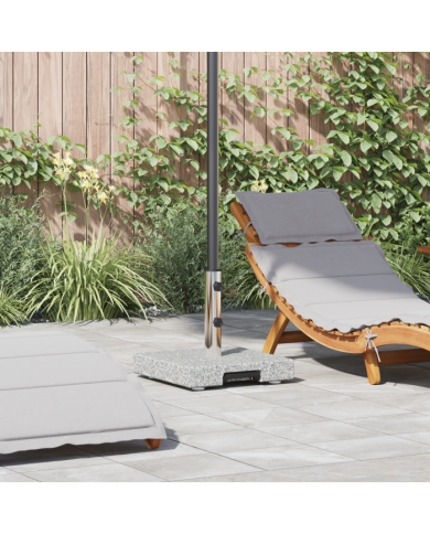 Base de parasol à roulettes avec poignée granit gris 29 kg carrée | Mobilier & Déco