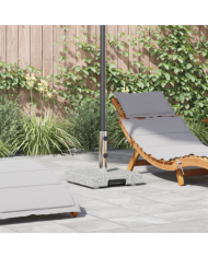 Base de parasol à roulettes avec poignée granit gris 29 kg carrée | Mobilier & Déco