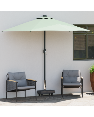 Base de parasol avec roues pour poteaux Ø38/48mm Granit Noir 25 kg Rectangulaire | Mobilier & Déco