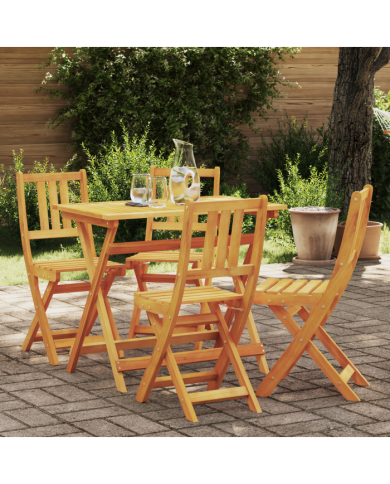 Chaises de jardin pliantes 4 pcs 36x46x86 cm Bois d'acacia massif | Mobilier & Déco