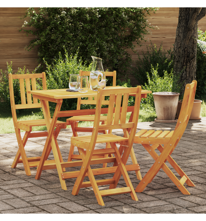 Chaises de jardin pliantes 4 pcs 36x46x86 cm Bois d'acacia massif | Mobilier & Déco