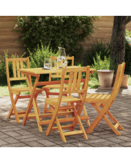 Chaises de jardin pliantes 4 pcs 36x46x86 cm Bois d'acacia massif | Mobilier & Déco