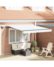 Store rétractable manuel avec LED blanc 350x250 cm | Mobilier & Déco