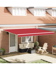 Tissu de remplacement de store pour cadre de 4,5 x 3 m Rouge | Mobilier & Déco