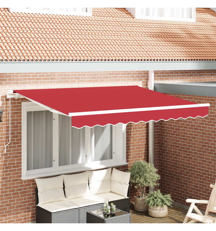 Tissu de remplacement de store pour cadre 3.5x2 m rouge | Mobilier & Déco