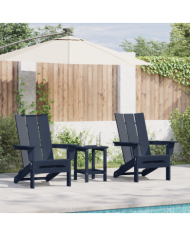 Chaises Adirondack Pliables 2 pcs Bleu Marine 74.5x80.5x90 cm HDPE, Chaise Adirondack Pliable Bleu Marine 74.5x80.5x90 cm HDPE