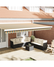 Valance de Auvent pour cadre de 5 m Vert et Jaune 4.8 x 0.2 m | Mobilier & Déco