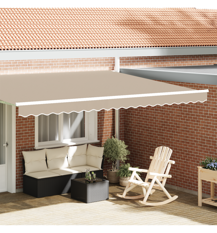 Valance d'Auvent pour Cadre de 4,5 m Beige 4.3x0.2 m | Mobilier & Déco
