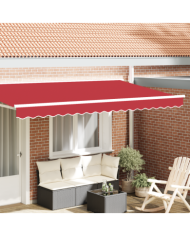 Valence d'auvent pour cadre de 3,5 m Rouge 3,3x0,2 m | Mobilier & Déco