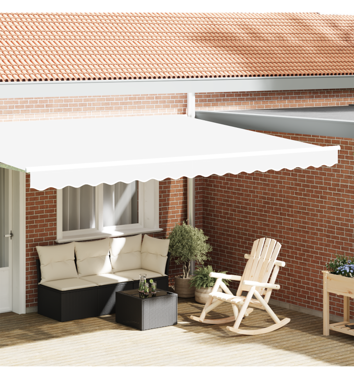 Valance d'Auvent pour cadre de 4,5 m blanc 4,3x0,2 m | Mobilier & Déco