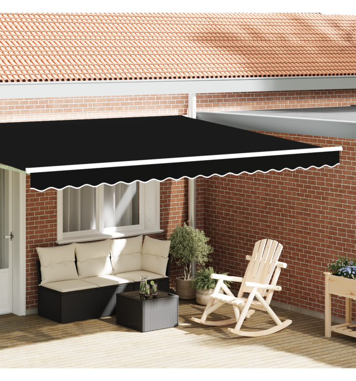 Chaperon pour cadre de 4,5 m Noir 4,3x0,2 m | Mobilier & Déco