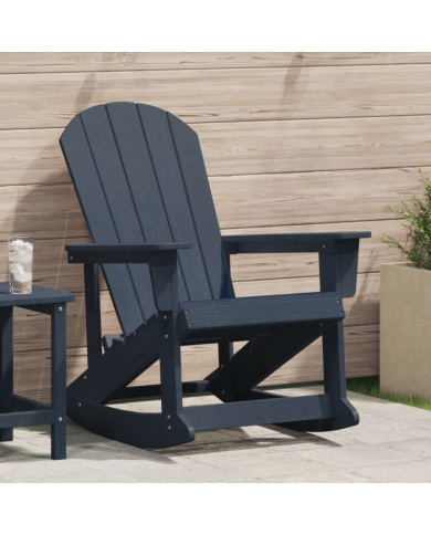Bergère à Bascule Adirondack Bleu Marine 73.5x92x90 cm HDPE | Mobilier & Déco