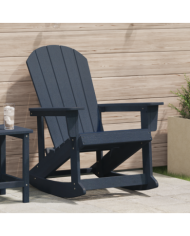 Bergère à Bascule Adirondack Bleu Marine 73.5x92x90 cm HDPE | Mobilier & Déco
