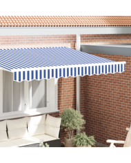 Valance de Auvent pour cadre de 2.5 m bleu et blanc 2.3x0.2 m | Mobilier & Déco