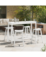 Tabourets de Bar 6 pcs Blanc HDPE, Tabourets de Bar 2 pcs Blanc HDPE | Mobilier & Déco