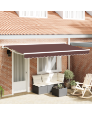 Tissu de remplacement pour auvent pour cadre de 4x2 m Marron | Mobilier & Déco