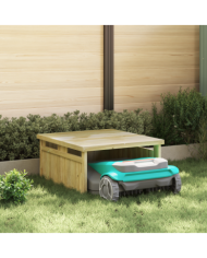 Garage de Tondeuse Robotique 70x80x38 cm Bois de Pin Imprégné | Mobilier & Déco