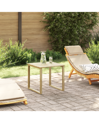 Table de bain de soleil 50,5x50,5x46 cm en bois de pin imprégné | Mobilier & Déco