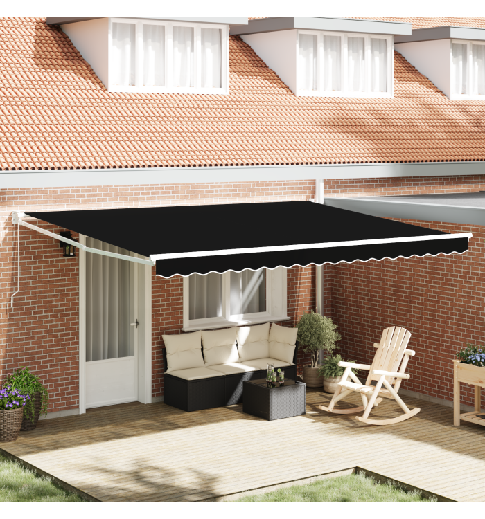 Store Rétractable Manuel Noir 450x300 cm | Mobilier & Déco