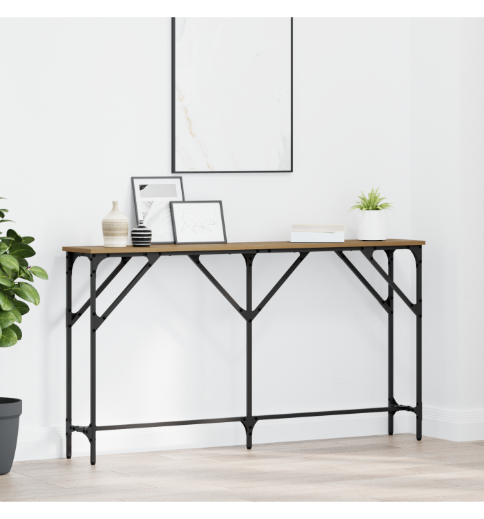 Table console Chêne 140x23x75 cm Bois d'ingénierie | Mobilier & Déco