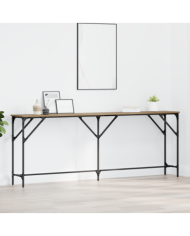 Table Console Chêne Artisan 200x29x75 cm Bois d'Ingénierie | Mobilier & Déco