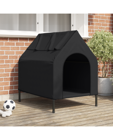 Maison pour Chien Noire en Tissu Oxford et Acier | Mobilier & Déco