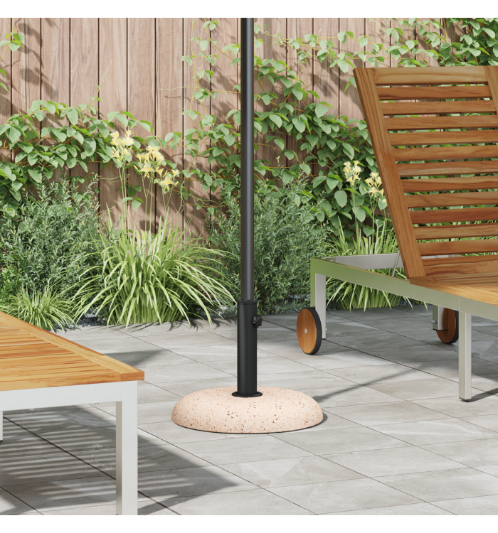 Base de Parasol pour Poteaux de 37/42/52/58mm Béton Jaune 20 kg | Mobilier & Déco