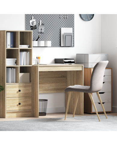 Bureau chêne Sonoma 80x50x76 cm bois d'ingénierie | Mobilier & Déco