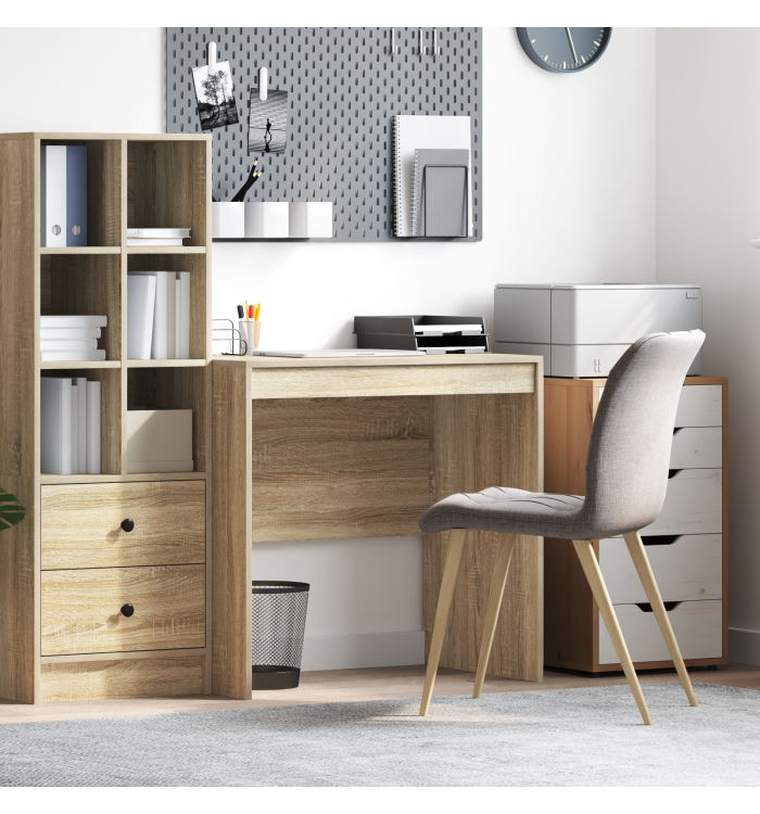 Bureau chêne Sonoma 80x50x76 cm bois d'ingénierie | Mobilier & Déco
