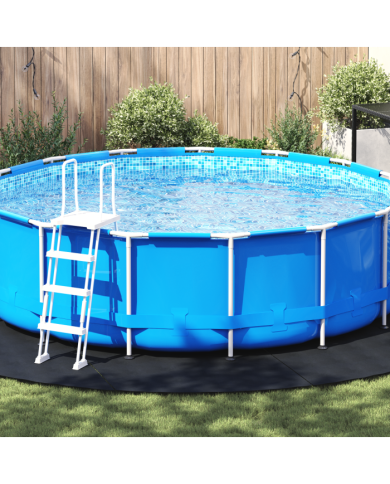 Couvercle de piscine rond Noir Plastique Ø 500 cm | Mobilier & Déco