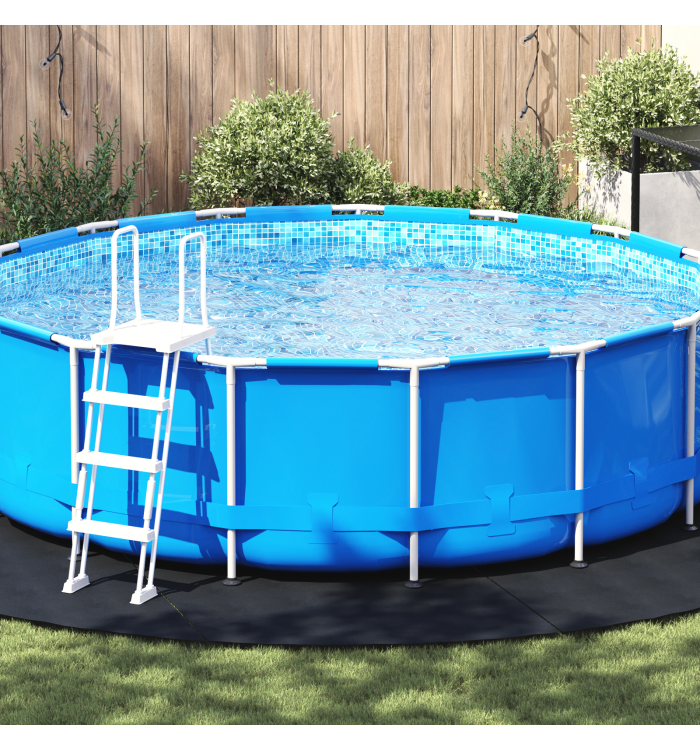 Couvercle de piscine rond Noir Plastique Ø 500 cm | Mobilier & Déco