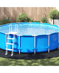 Couvercle de piscine rond Noir Plastique Ø 500 cm | Mobilier & Déco
