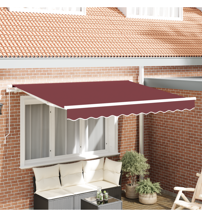 Tissu de remplacement d'auvent pour cadre de 3.5x2 m Burgundy | Mobilier & Déco