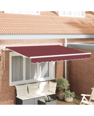 Tissu de remplacement d'auvent pour cadre de 3.5x2 m Burgundy | Mobilier & Déco