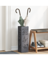 Porte-parapluies Anthracite Métal Moyen Incrustations décoratives | Mobilier & Déco