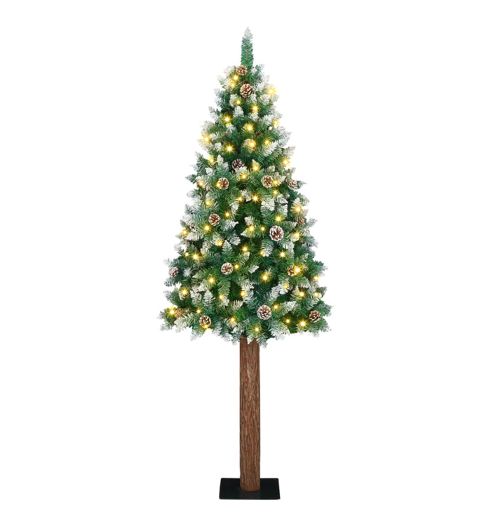 Arbre de Noël fin avec 300 LED Vert 210 cm PVC | Mobilier & Déco