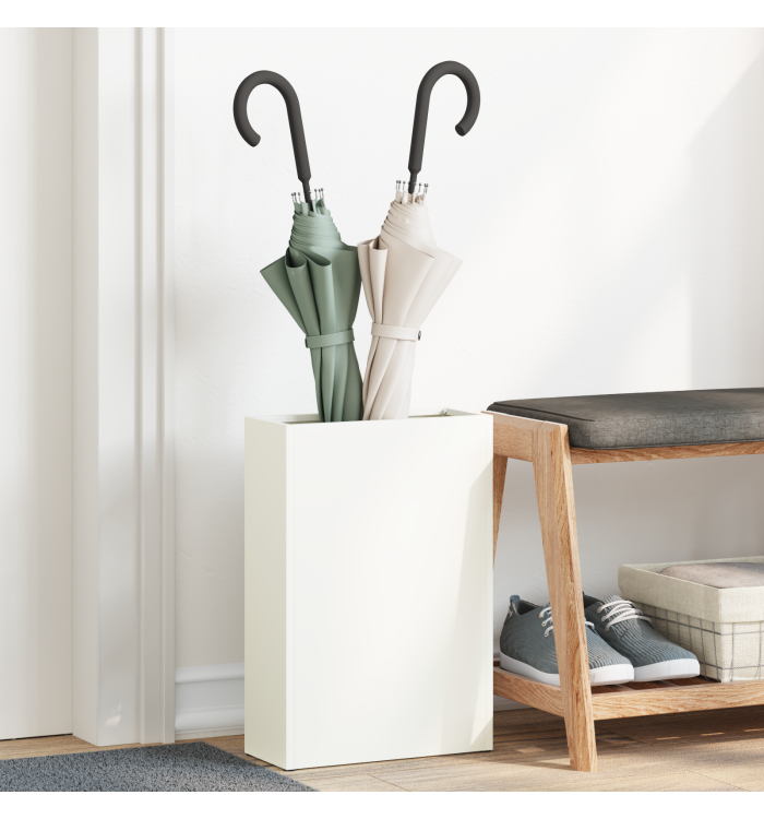 Porte-parapluies Blanc Bois Moyen Rangement Porte-parapluies | Mobilier & Déco