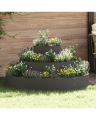 Pot en Métal Acier/Noir Acier Grand Décorations Pot en Métal | Mobilier & Déco