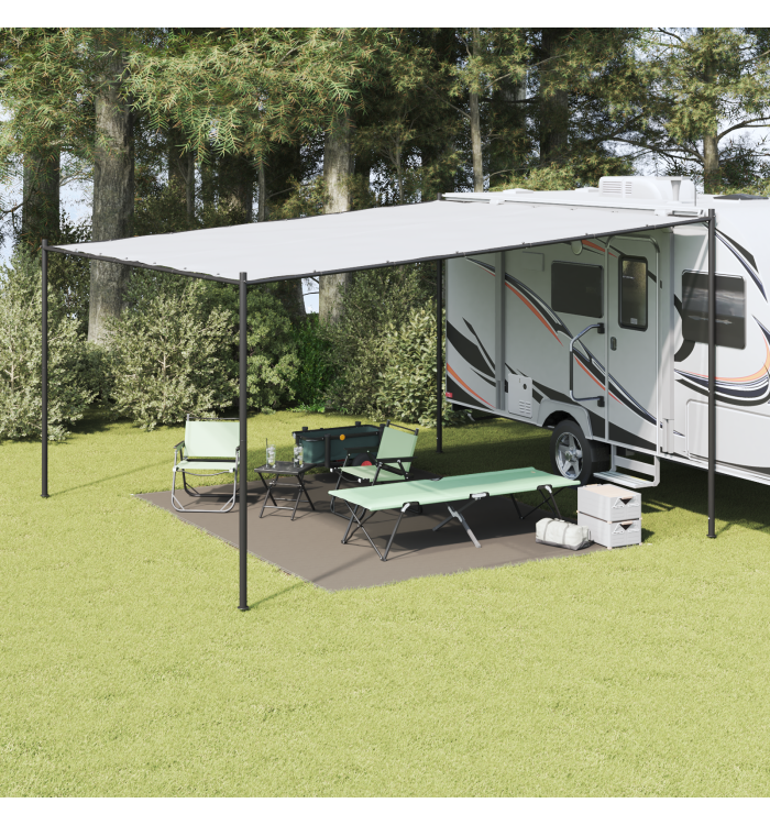 Accessoire de tente Gris clair Polyester 300 x 400 cm | Mobilier & Déco
