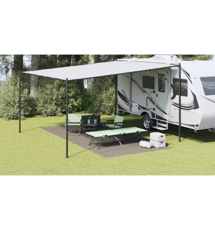 Accessoire de Tente Gris Clair Polyester 250 x 550 cm Léger | Mobilier & Déco
