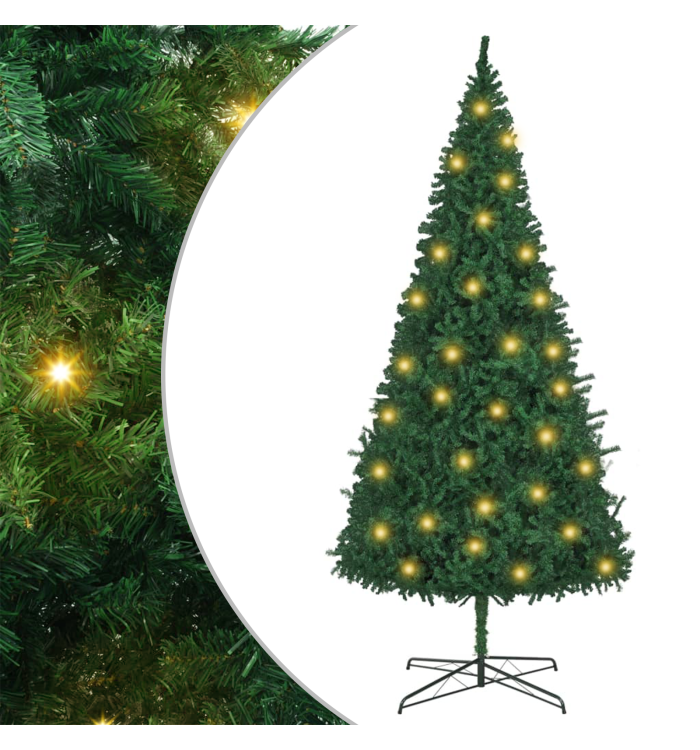 Sapin de Noël pré-éclairé 400 cm Vert | Mobilier & Déco